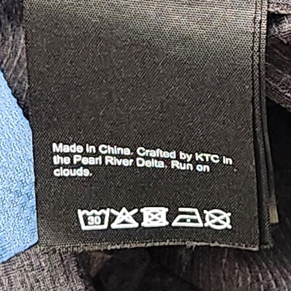 On Running Shirt Mens Large Blue Gray Performance Ventilated Quick Dry Tee Mesh - Picture 10 of 10